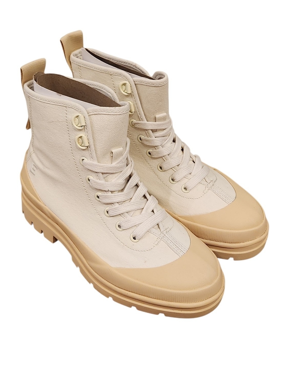 NWT Everlane The Canvas Utility Lug Sole Women's Boots Gorpcore White Cream Sz 5
